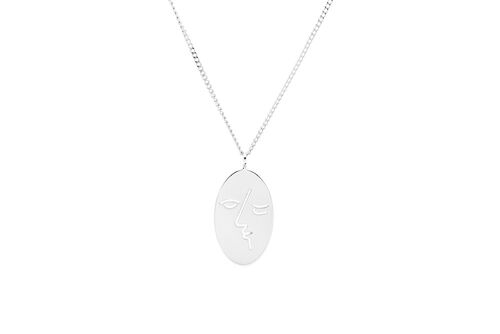 Kiss Necklace Silver - Silver, Classic
