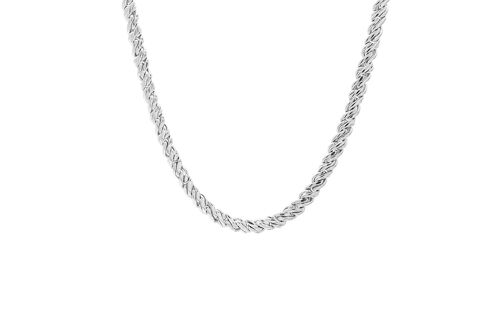 Viper Necklace Silver - Silver, 52cm