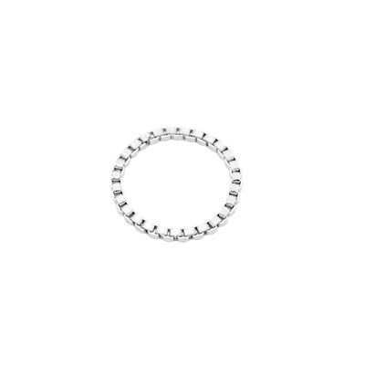 Bague Carrée Argent - L/16, Argent