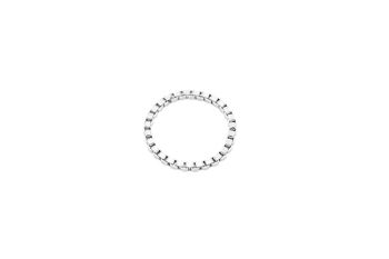 Bague Carrée Argent - L/16, Argent