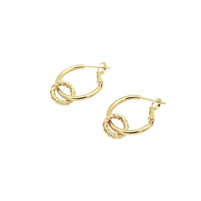 Boucles d'Oreilles Couronne Or