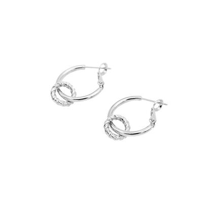 Boucles d'Oreilles Couronne Argent