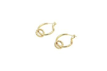 Boucles d'Oreilles Couronne Argent - Doré