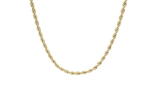 Twister Necklace Silver - Gold, 42cm