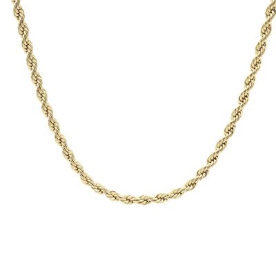 Twister-Halskette Silber - Gold, 42 cm