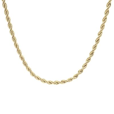 Twister Necklace Silver - Gold, 50cm