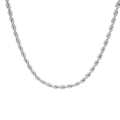 Twister Necklace Silver - Silver, 50cm