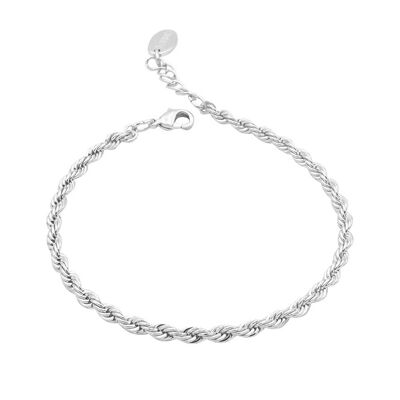 Bracciale Twister Oro - 15-17 cm, Argento