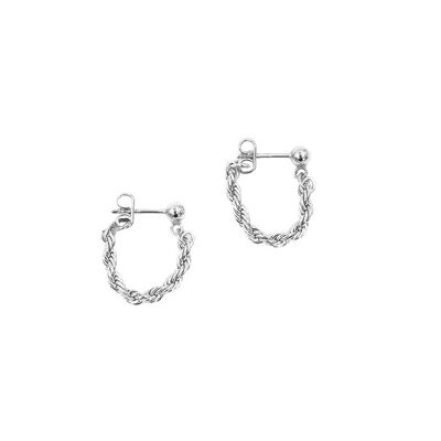 Boucles d'Oreilles Twister Argent