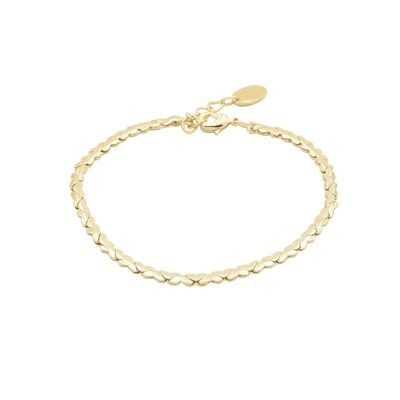 Hearts Bracelet Gold