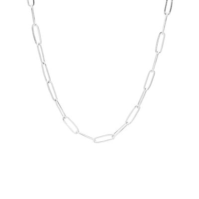 Link Große Halskette Silber - Silber, 52 cm