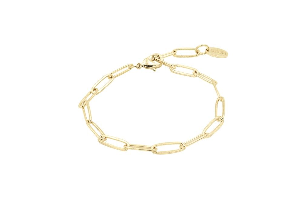 Bracciale Link Grande Argento - Oro, 17-20cm