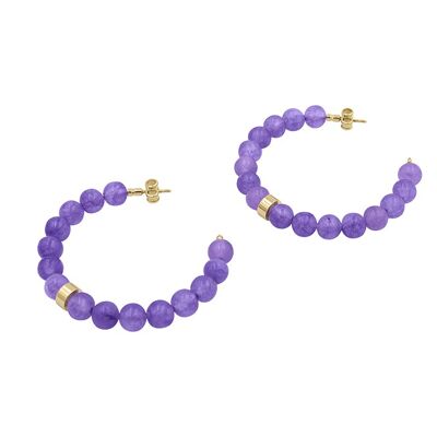 Creole Earrings Lilac - Lilac