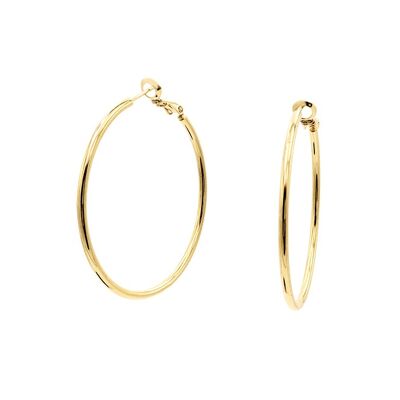 Sleek Hoop Big Earrings Gold