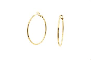 Boucles d'Oreilles Sleek Hoop Or