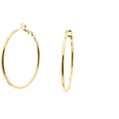 Sleek Hoop Big Earrings Gold