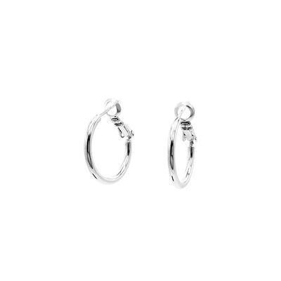 Sleek Hoop Small Earrings Silver