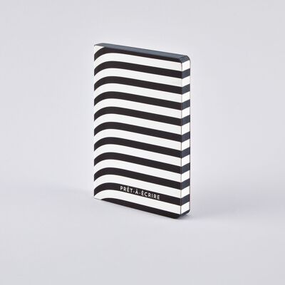 Prêt-à-écrire- Grafica S | quaderno nuuna A6 | Giornale punteggiato | Griglia di punti da 2,5 mm | 176 pagine numerate | Carta premium da 120 g | pelle bianca | prodotto in modo sostenibile in Germania