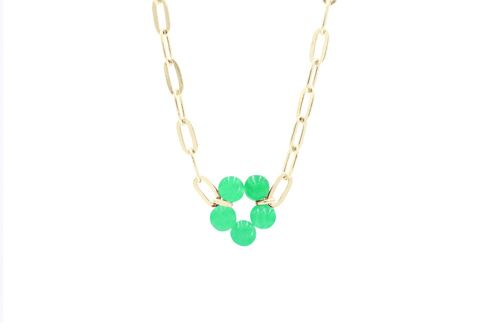 Bloom Big Necklace Lila - Green
