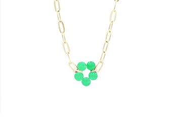 Collier Bloom Big Violet - Vert