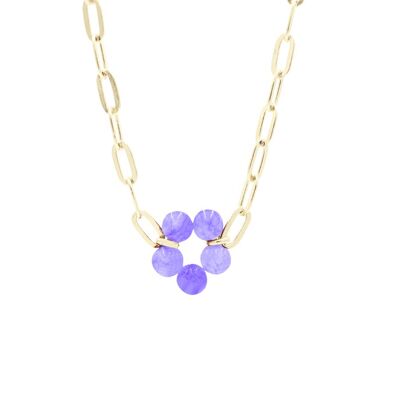 Bloom Big Necklace Green - Lilac