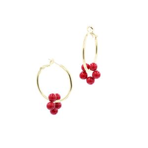 Boucles d'Oreilles Bloom Big Rouge