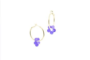 Boucles d'Oreilles Bloom Big Lilas 1