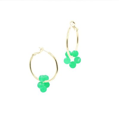 Bloom Big Earrings Green