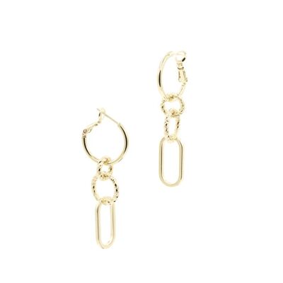 Boucles d'Oreilles Ally Argent - Doré