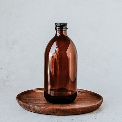 Botella de vidrio ámbar con tapón de rosca - 500ml