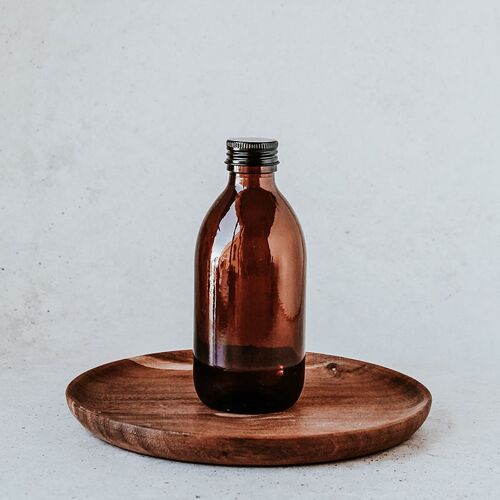 Botella de vidrio ámbar con tapón de rosca - 250ml