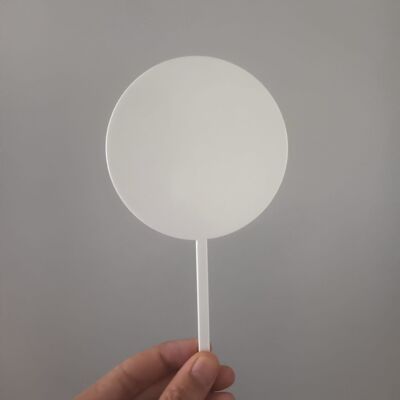 Circle Cake Topper 3mm Clear Acrylic
