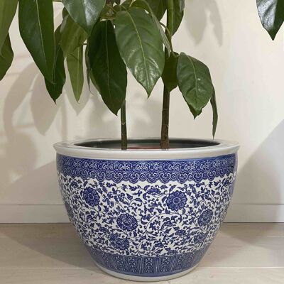 Extra Large Blue and White Planter