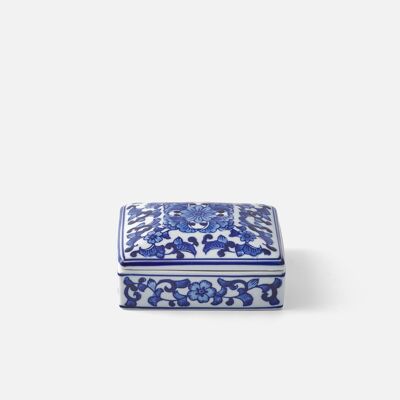 Small Blue and White Lidded Box