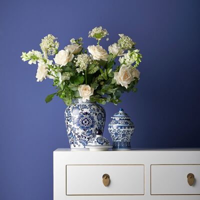 Blue and White Floral Ginger Jar