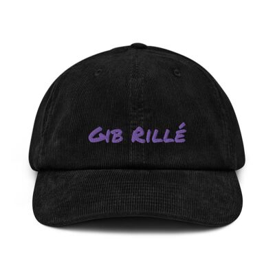 Gib Rillé Cord-Cap - Schwarz