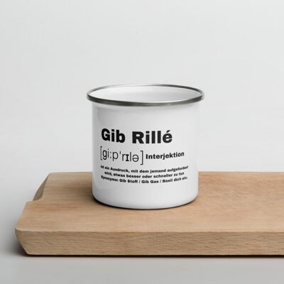 Gib Rillé Emailletasse