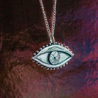 Silver Evil Eye Pendant