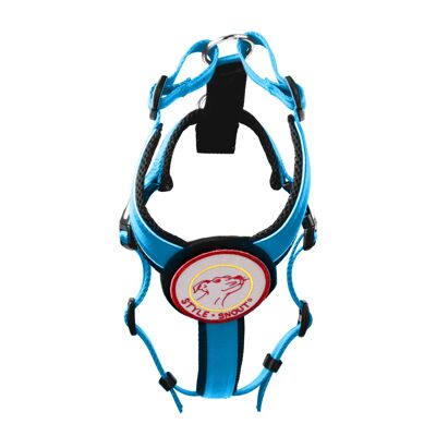 Harness - Patch&Style - Azure Blue - S - Dogs over 12kg/40cm