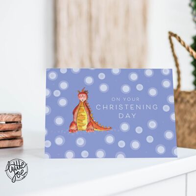 Christening Dinosaur Card