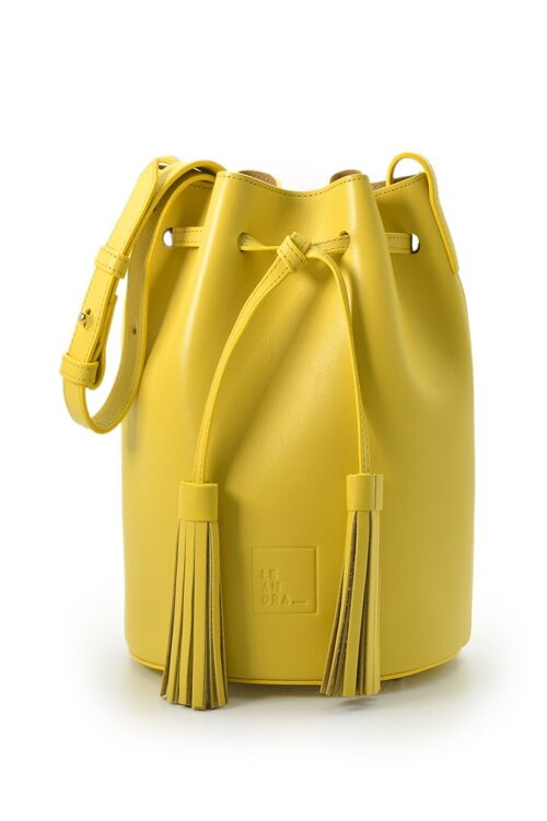 Mini bucket bag amarillo Leandra