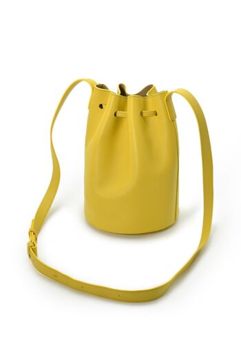 Mini sac seau Leandra jaune 3