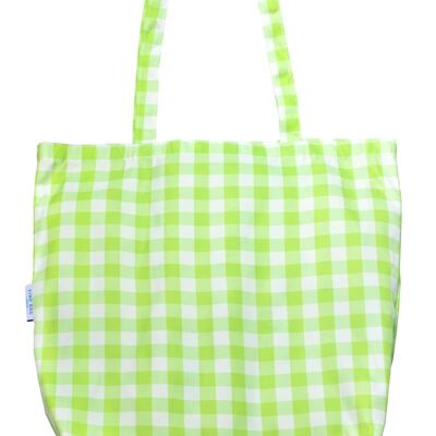 BOLSA TOTE KIND BAG Lime Green Gingham