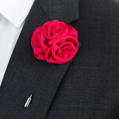 Triple Rose Lapel Pin, Red