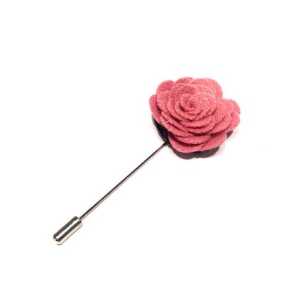 Felt Rose Lapel Pin, Baby Pink