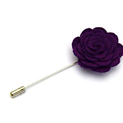 Felt Rose Lapel Pin, Purple