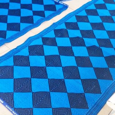 Set of 6 plastic mats 90 x 195 cm, assorted colors