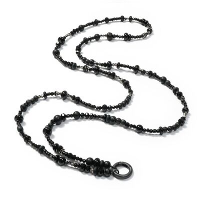 BlackPearl BlackBeauty 120, extra long gemstone interchangeable chain