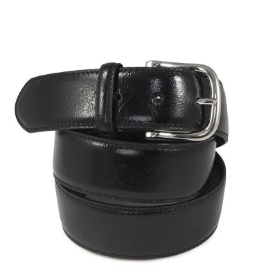 VEGASCinturón de charol negro 40 mm - talla única