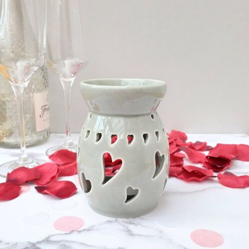 Crafty Hearts Ceramic Wax Melter - Grey